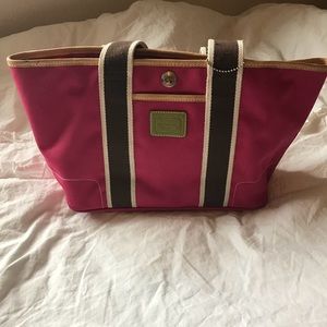 Hot pink coach tote